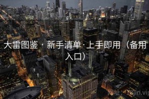 大雷图鉴 · 新手清单·上手即用（备用入口）