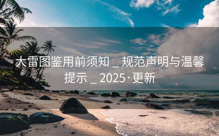 大雷图鉴用前须知 _ 规范声明与温馨提示 _ 2025·更新